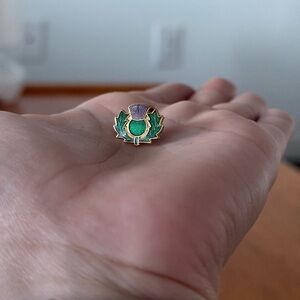 Vintage Scotland Scottish Thistle Button Lapel Pin